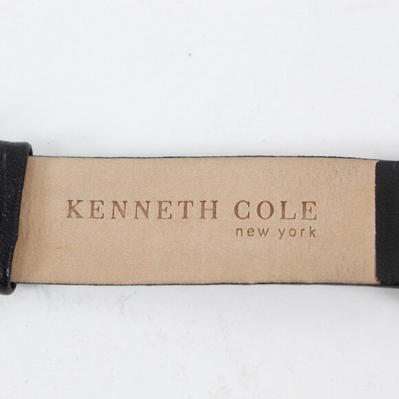 Kenneth Cole NY Sz 9in Black Leather Band Stainless Steel U-54-03-KC11993 Watch - Picture 6 of 6